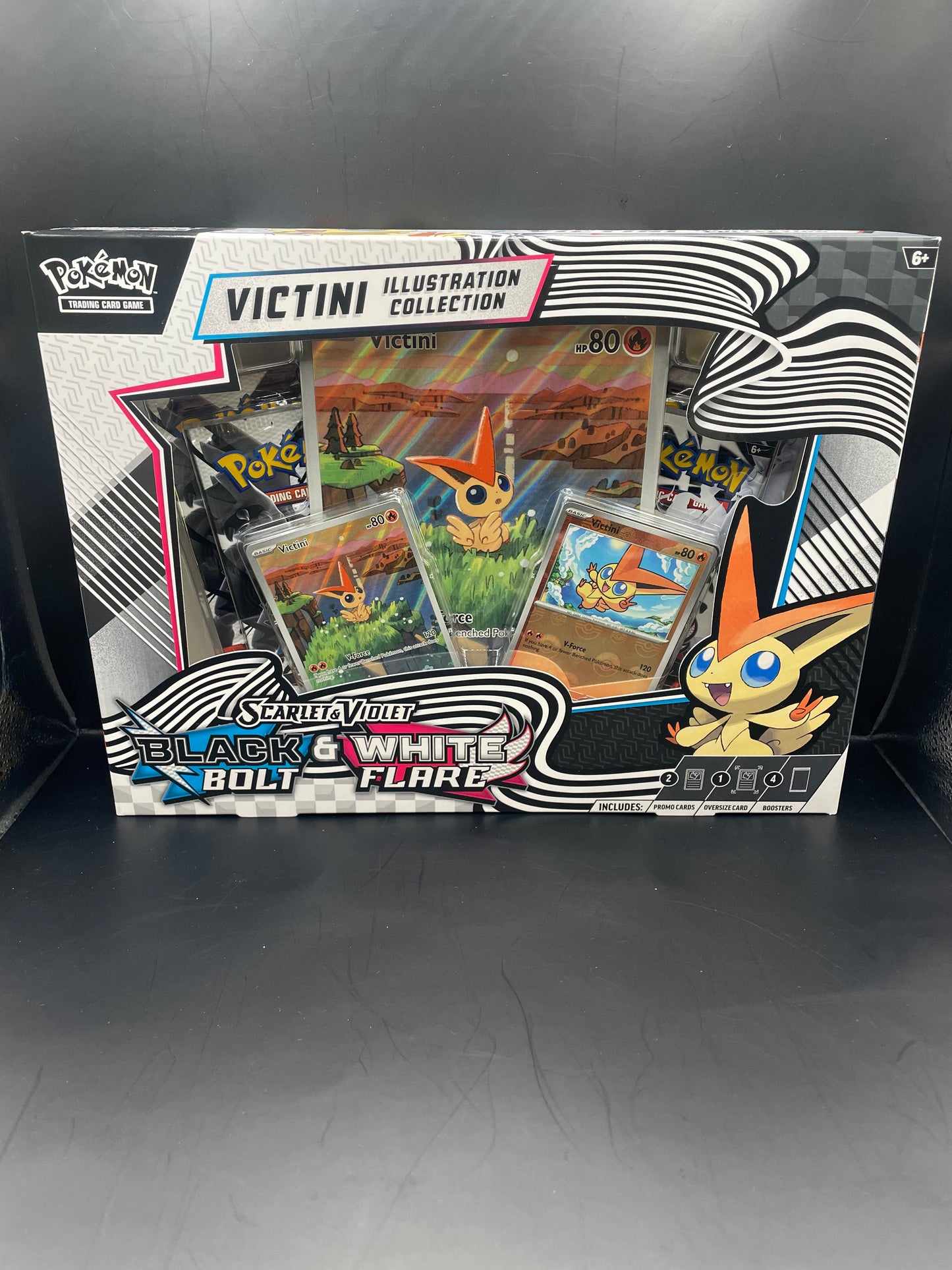English Pokémon Scarlet & Violet - White Flare & Black Bolt - Unova Victini Illustration Collection
