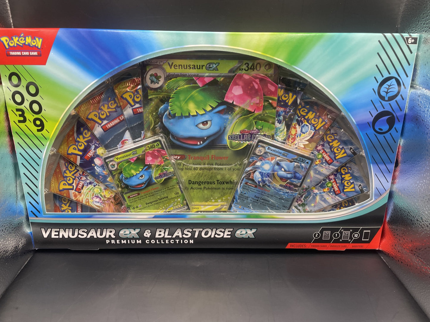 English Pokémon Venusaur ex & Blastoise ex Premium Collection Box