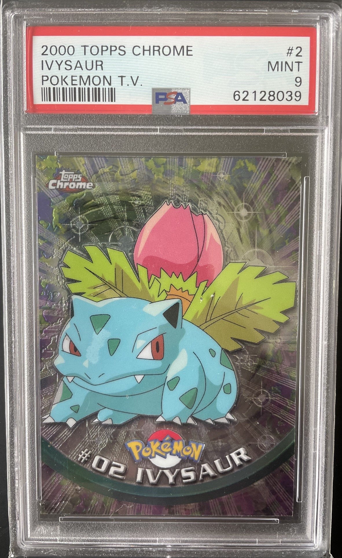 PSA 9 2000 Topps Chrome Pokémon TV Card Ivysaur #2