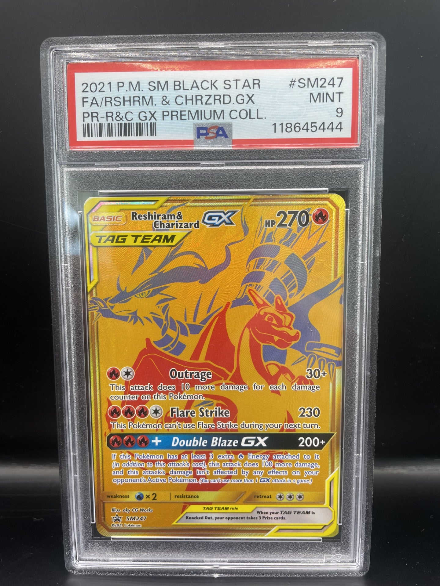 2021 Reshiram & Charizard Japanese Pokémon PSA 9