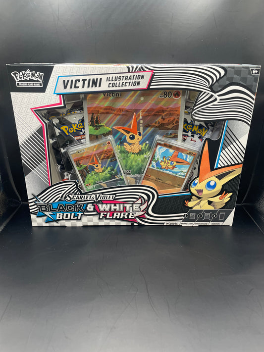 English Pokémon Scarlet & Violet - White Flare & Black Bolt - Unova Victini Illustration Collection