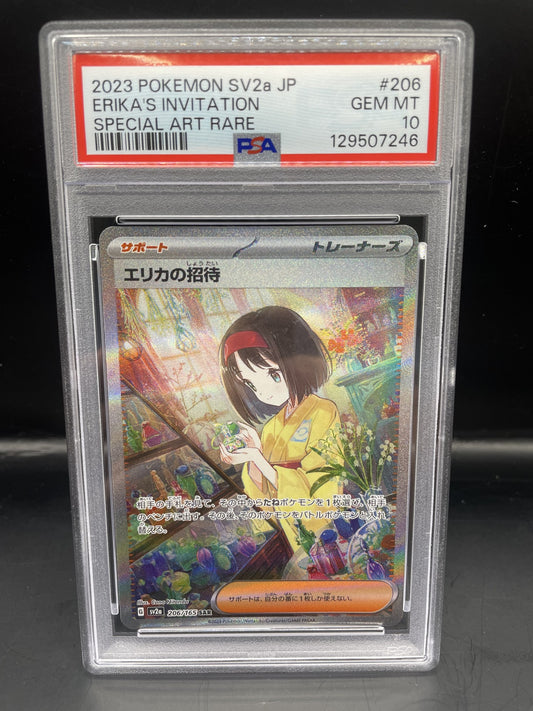 2023 Japanese Pokémon Erika's Invitation PSA 10