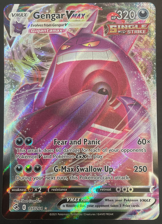 Pokémon Gengar VMAX 157/264  Fusion Strike NM