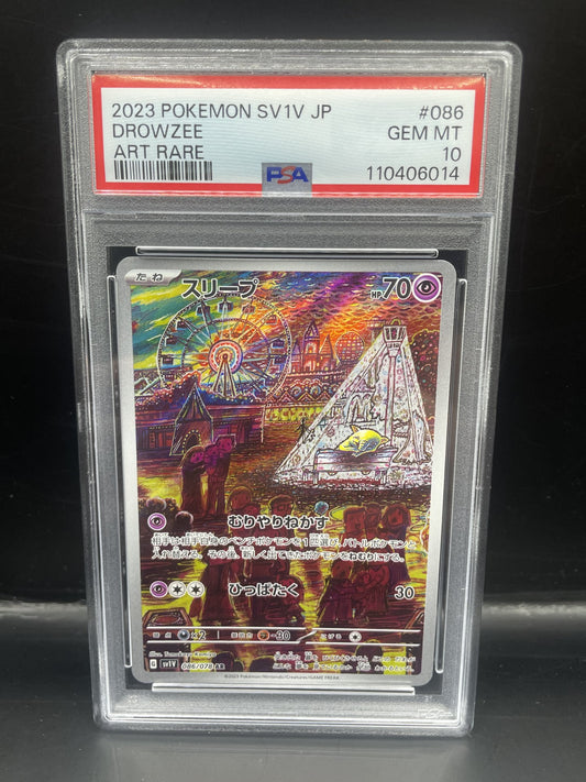 PSA 10 Drowzee 086/078 Art Rare Sv1v Scarlet & Violet AR Japanese