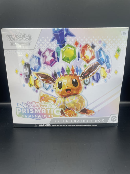 English Pokémon TCG Scarlet and Violet Prismatic Evolutions Elite Trainer Box