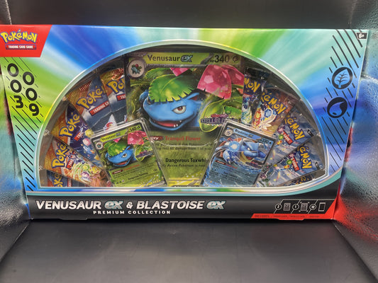 English Pokémon Venusaur ex & Blastoise ex Premium Collection Box
