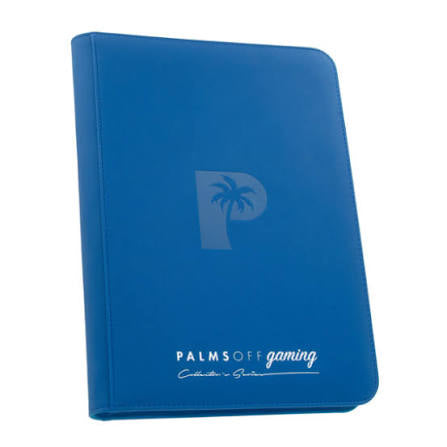 Palms Off Gaming Collector's Series 9 Pocket Zip Binder - Blue