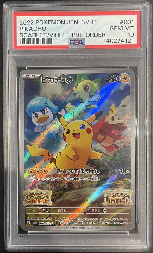 PSA 10 Pikachu 001/SV-P PROMO Scarlet Violet Japanese