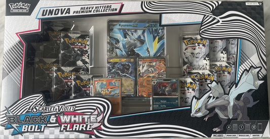 English Pokemon Black Bolt & White Flare Unova Heavy Hitters Premium Collection